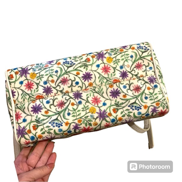 Dooney & Bourke  🌈 Rainbow zip ,Floral Satchel with crossbody strap EUC - Picture 13 of 15